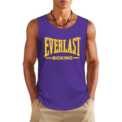 Outdoor Boxing Sports Men's Tank Tops Quick Dry Breathable Gym T-shirt Man Casual O-neck Sleeveless Shirts Fashion Fitness Vest