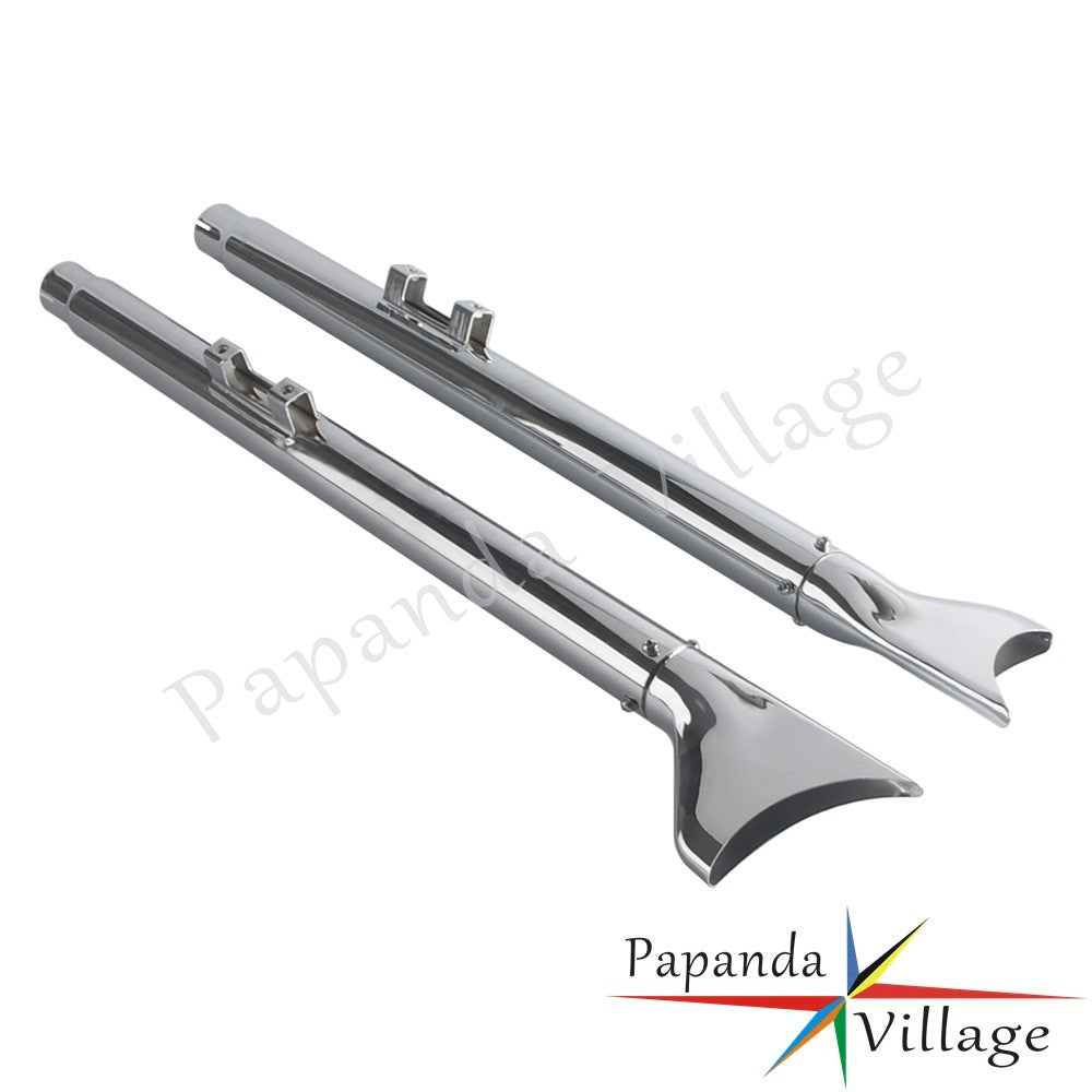 Old School Chrome 33/36/39/42 inch Fishtail Exhaust Mufflers For Harley Softail FLS FLSS FXSTDI  FXCW  FLSTFBS 2007 - 2017