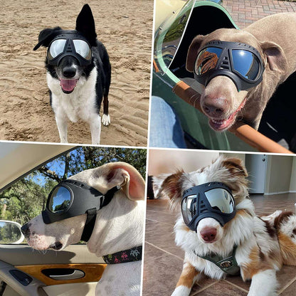 ATUBAN Capacete e Óculos de Sol para Cães Pequenos, Óculos de Proteção UV para Cães Médios, para Cães Dirigirem ao Ar Livre e Passearem