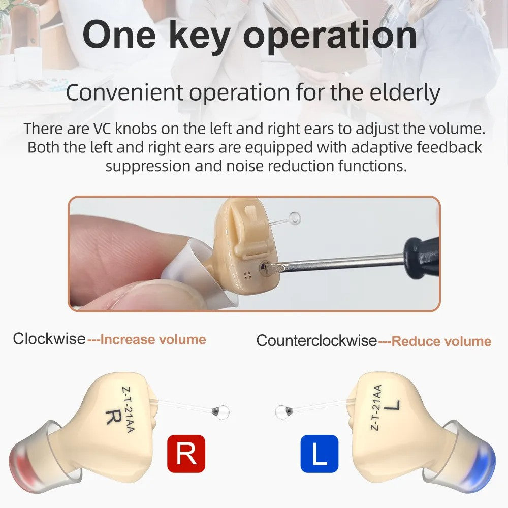 4 channel Mini Digit Hearing Aid Ear Deafness Invisible Medical Grade Hearing Aids for Elderly Moderate to Severe Hearing Loss