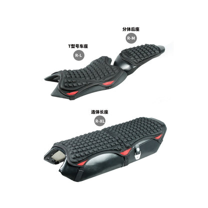 Almofada de Ventilação para Assento de Motocicleta, Absorção de Choque, Dissipação de Calor, Capa de Almofada de Assento com Proteção Solar para Veículo Elétrico