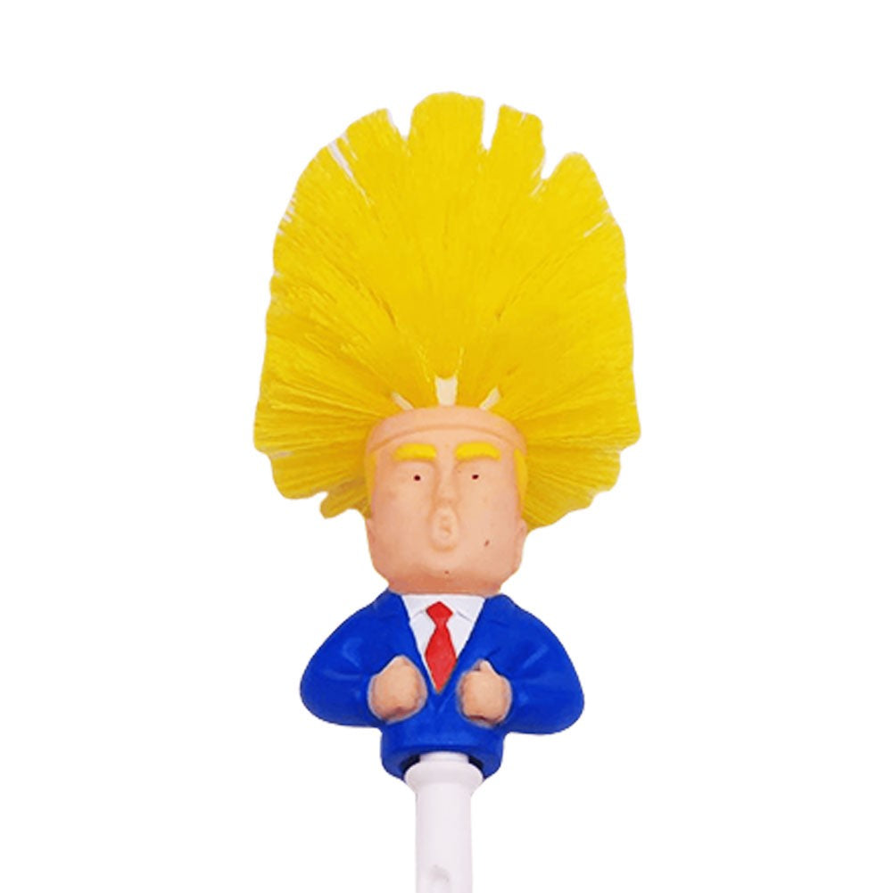 Funny Toilet Cleaning Brush Novelty Donald Bathroom Toilet Brush with Holder Toilet Bowl Brush Gift Household Accessories