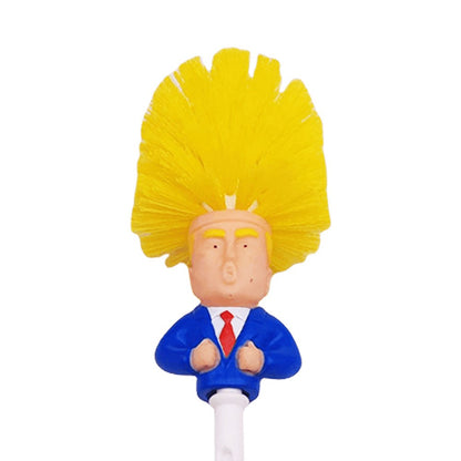 Funny Toilet Cleaning Brush Novelty Donald Bathroom Toilet Brush with Holder Toilet Bowl Brush Gift Household Accessories
