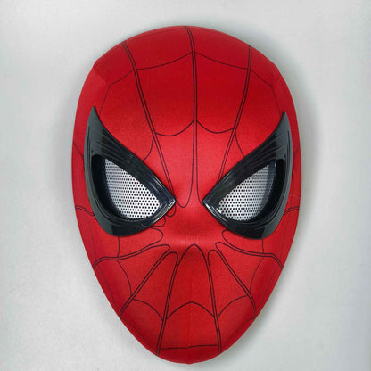2026 Popular Breathable Spider Man Headset with Chin Operable Blink Touch Glowing Mask Miles Halloween Cosplay Boys Headgear Toy