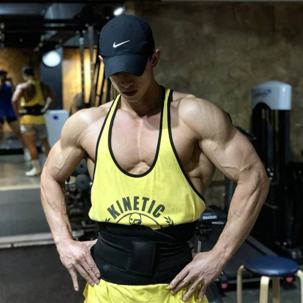 Gym Sleeveless Shirt Men Bodybuilding Tank Tops Fitness Workout Cotton Print Singlet Stringer Undershirt Male Casual Summer Vest