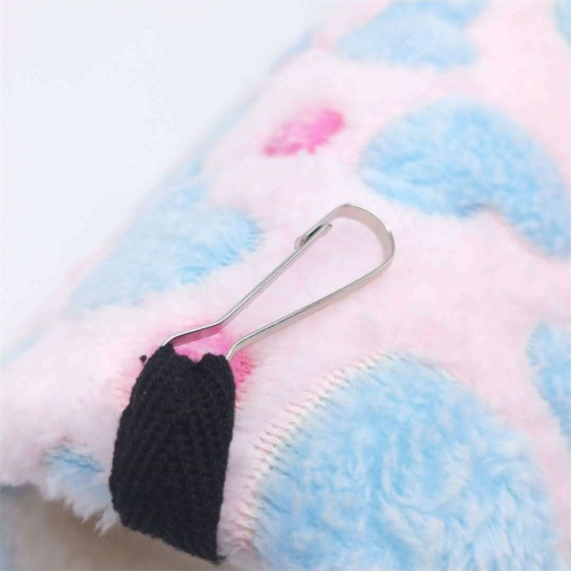 1 PEÇA Casa de Estimação Pequena de Espuma com Estampa de Bolinhas de Fleece Coral Cama Suspensa para Hamster para Pequenos Animais Esquilo Papagaio Ninho de Algodão