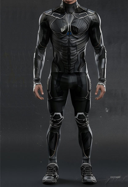 Halloween Cyberpunk Future Mechanical Armor Jumpsuit Warrior Cosplay Bodysuit Steampunk Costume Party Performance Men Zentai