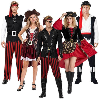 Adult Vintage Pirate Cosplay Full Set Gothic Party Costume For Masquerade Carnival Stage Theme Photoshoot Halloween Cosplay