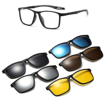 VICKY New Magnetic Clip-On Polarized Sunglasses Men Driving Night Vision Anti Blue Light Reading Glasses Women Prescription 3310