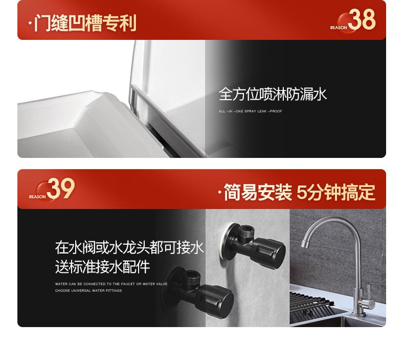 dishwasher spraying up and down small household automatic desktop intelligent drying and disinfection