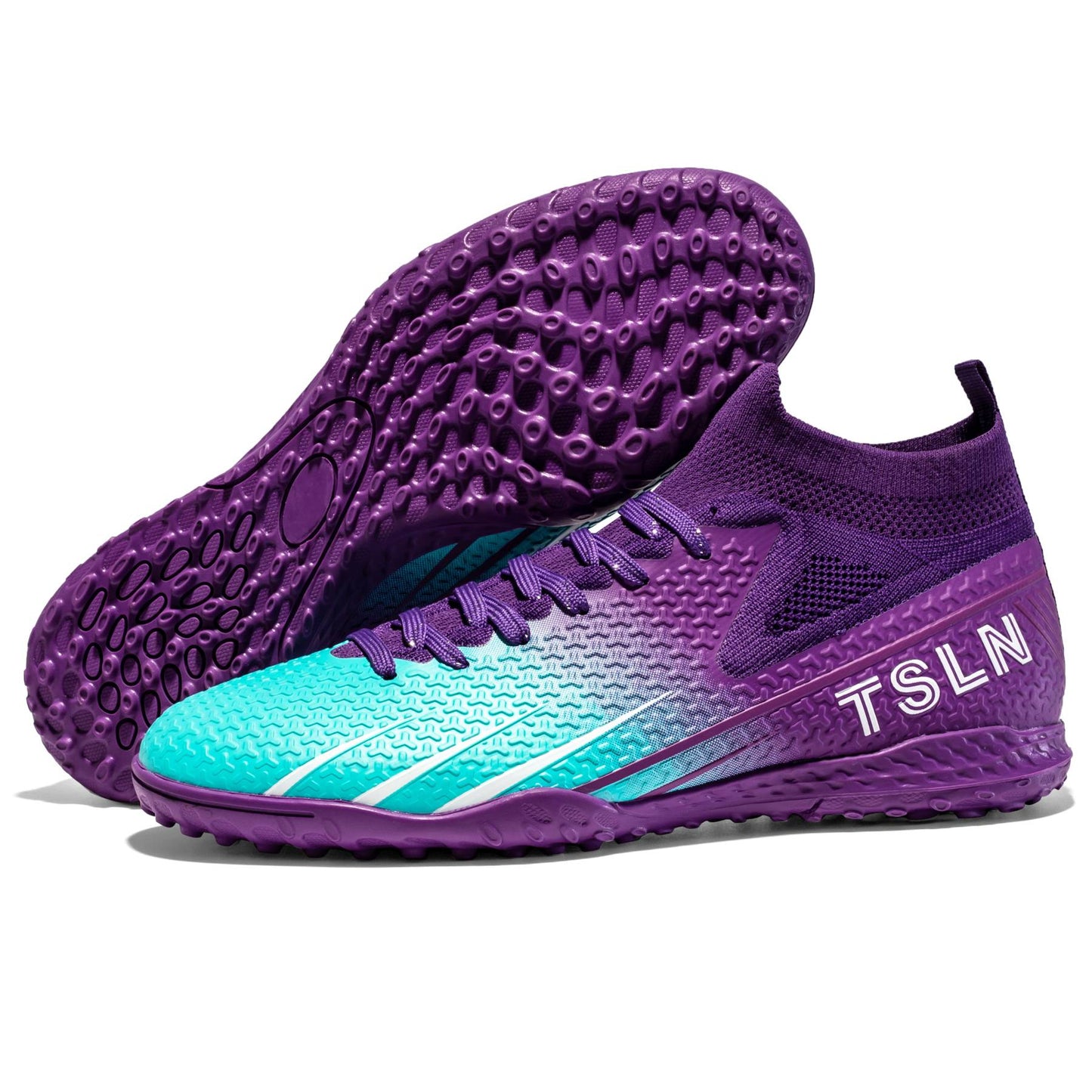 Men's Soccer Shoes Cleats Professional High-Top Breathable Athletic Football Boots,Outdoor Football Training Shoes for TF/AG Boy