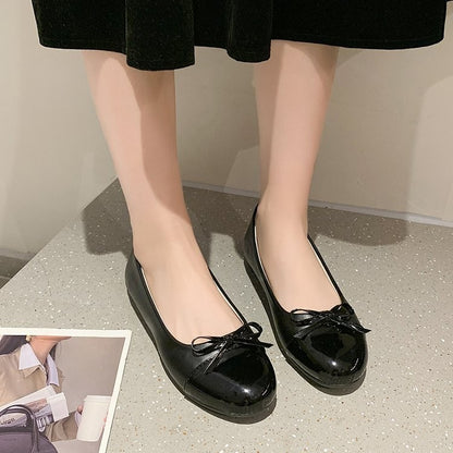 Women Flats Comfort Ballerina Shoes 2025 Summer New Shallow Mouth Non-slip Ladies Loafers Elegant Bowknot Women Single Shoes