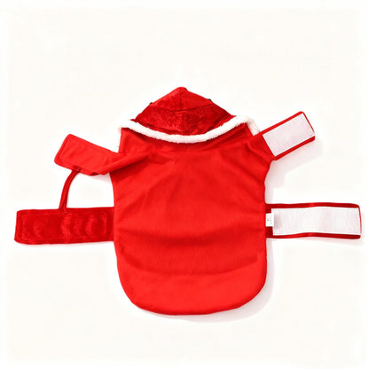 Melhor Presente de Natal Fantasia Divertida de Papai Noel Montando Cão Traje Festivo para Animais de Estimação para Fotografia Estilo Rena Roupa de Papai Noel com S-3XL