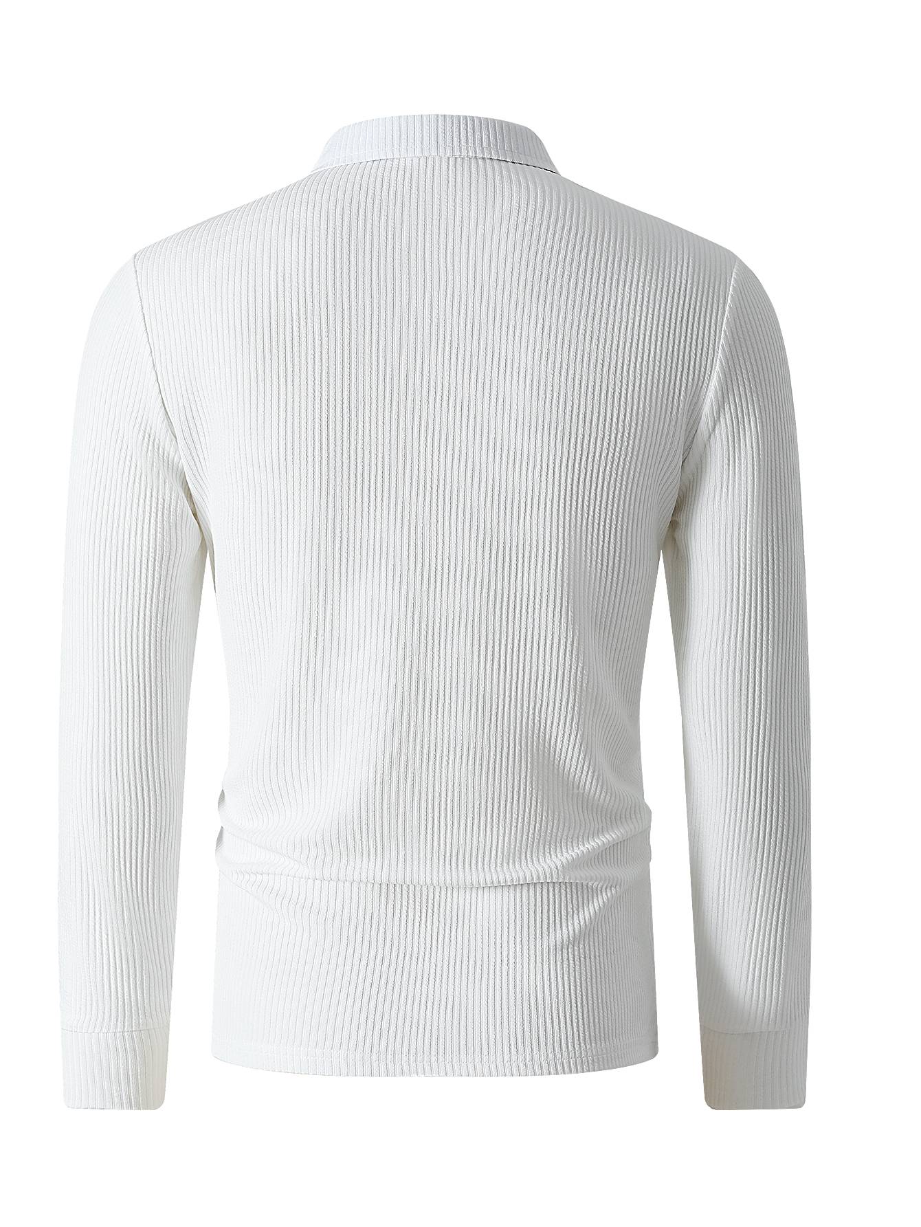 New Light Luxury Light Business Mature Casual Men Sports Retro Style Striped Fashion Men Outdoor Long Sleeve POLO Shirt