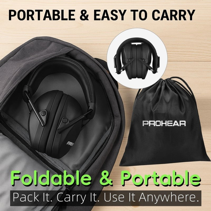 PROHEAR Youth Electronic Shooting Ear Protection Slim Fit Sound Amplification Noise Compression Earmuffs for Gun Range Hunting