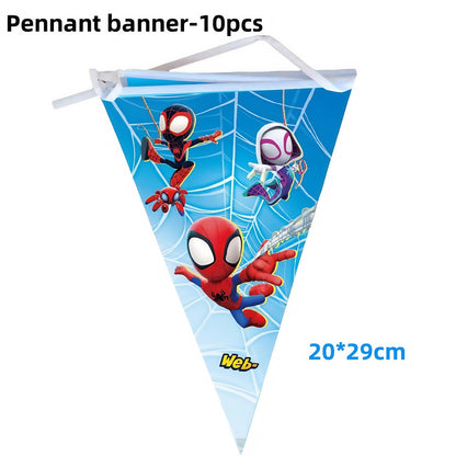 Spider Hero Birthday Party Decoration Plate Cup Banner Balloon Superhero Party Favors Baby Shower Decor Birthday Supplies Gift