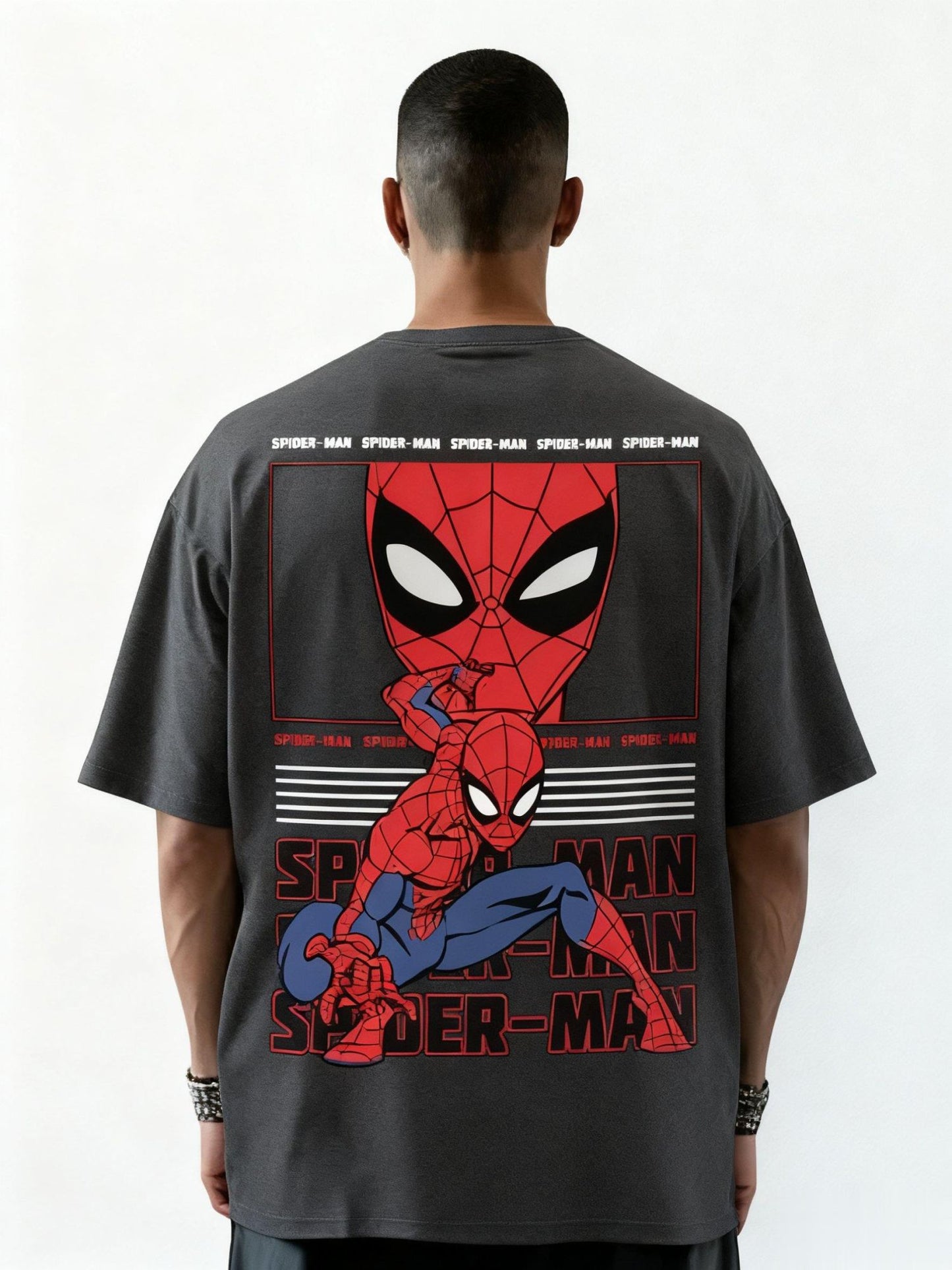 Unisex Marvel Spider-Man Oversized  Graphic T Shirt Men Women Short Sleeve Tee Superhero Print Streetwear Casual Tops Summer New