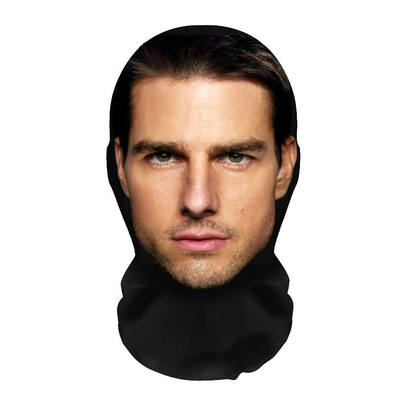 3D Printed Celebrity Realistic Face Mask Stretch Mesh Full Face Mask Men Role Play Headdress Hip Hop Balaclava Cosplay Mask