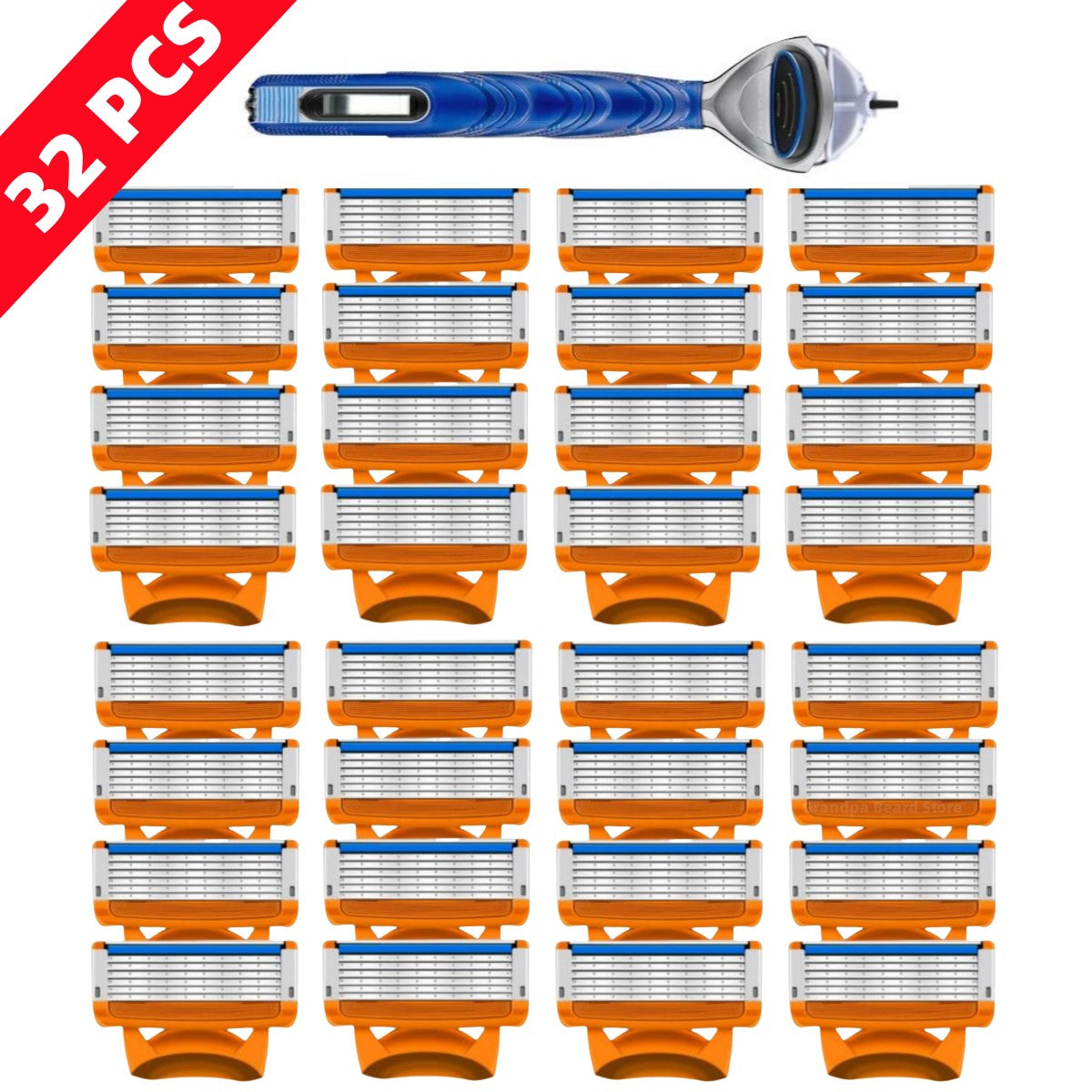 Old-fashioned Genuine Fusion Razor for Men Face Hair Shaving Removal Safety Manul Shaver Replacement Razor Blades Cassettes