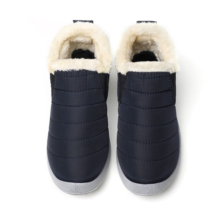 Women Boots Waterproof Winter Boots Fur Shoes Women Slip On Ankle Boots Snow Botas Mujer 2025 Winter Shoes Couple Short Boot