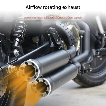 For BENDA Chinchilla 300 modified accessories, double snake-shaped exhaust pipe, deep bass with rich horse hoof sound