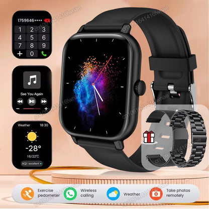 Smart Watch For Android IOS Watches 2.01inch HD Display Bluetooth Call Message Alert Music Sports Mode Smartwatch Men Women Gift