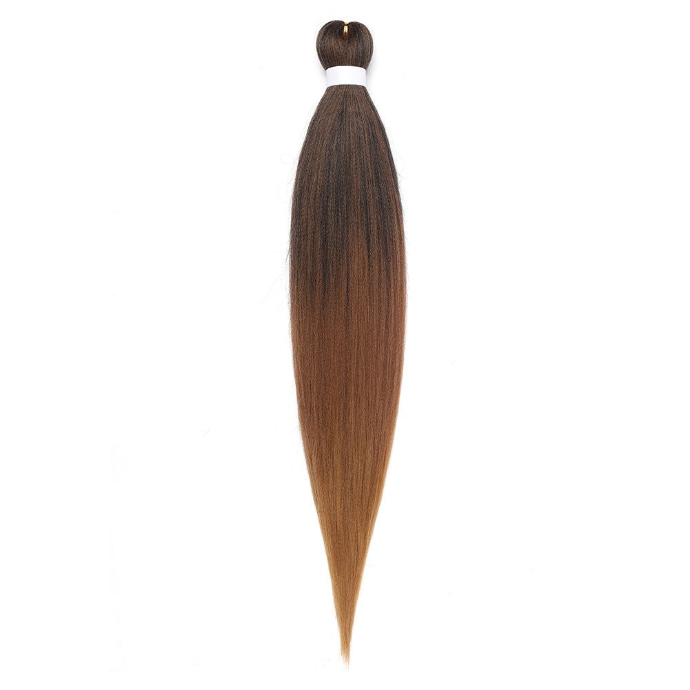 Cabelo Sintético Trançado Pré-esticado Profissional Sem Coceira Fibra Que Sela Em Água Quente 30'' Ombre Textura Yaki Extensões de Cabelo para Trança