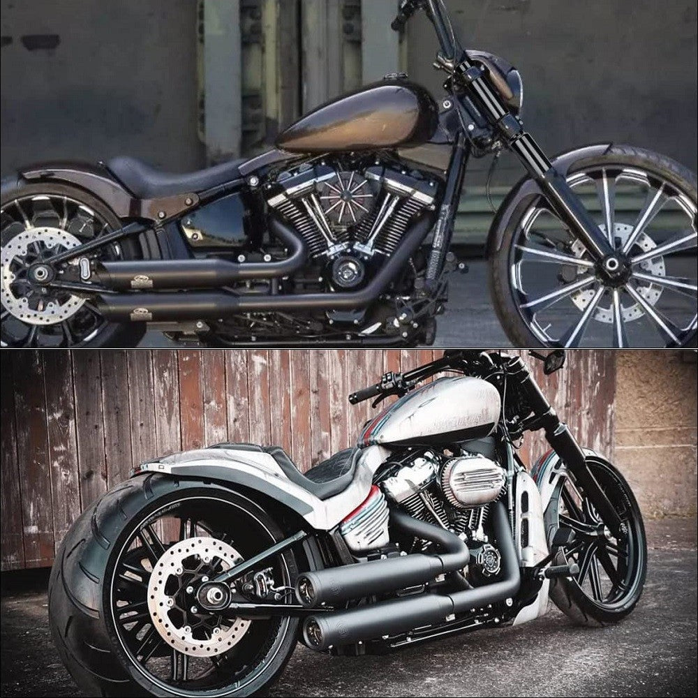 Motorcycle Front Upper Fork Tube Cap Cover Lower Gaiters Boots Shock Damping Guard For Harley Softail Breakout FXBR FXBRS 13-17