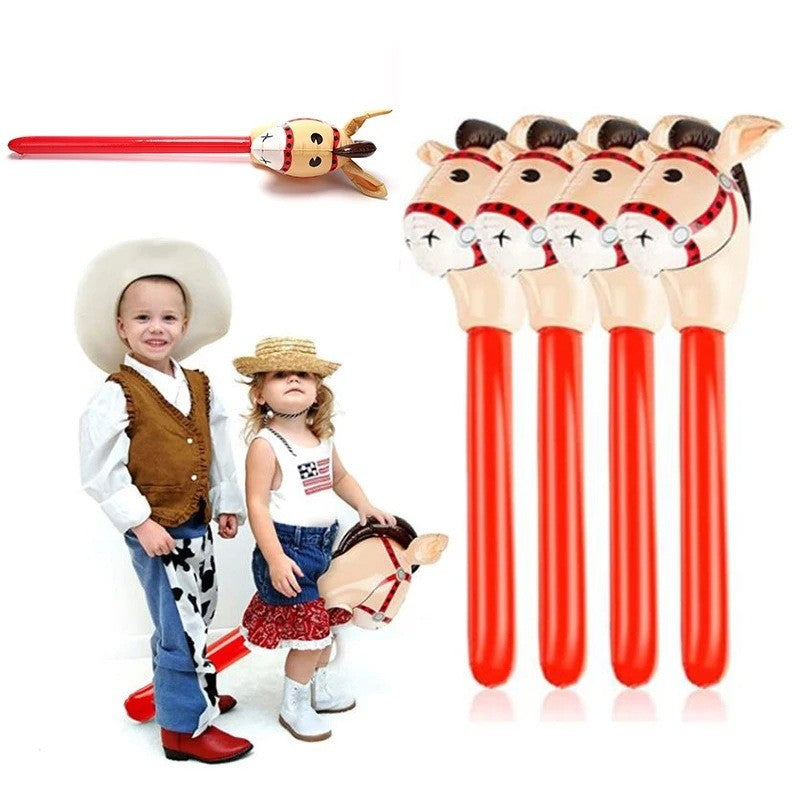 1pc Oversized Horse Balloon Cowboy Giant Horse Aluminum Film Balloon Farm Animal Horse Theme Birthday Party Decoration Kids Toys