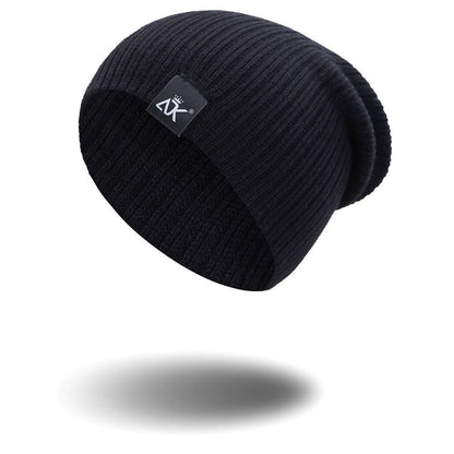 Novos Gorros de Outono Inverno para Mulheres Homens Chapéus de Malha Quentes Feminino Gorro Folgado Aquecedor Boné Feminino Macio Confortável