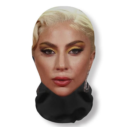 3D Printed Funny Mask Cosplay Pop Singer Lady gaga Full Face Elastic Mesh Breathable Masks Balaclava Headcovers Fan Props