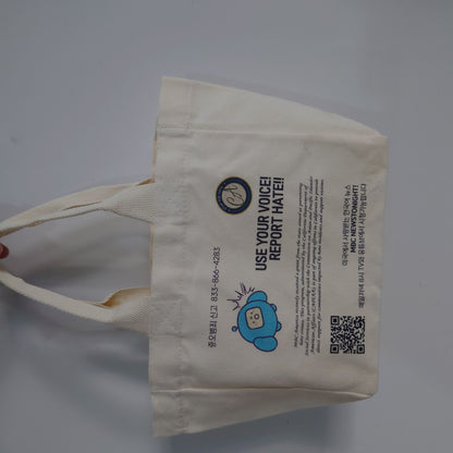 Wholesale 100pcs/lot Recycled Reusable Daily Handbag Custom Logo Cotton Canvas Tote Bag Convenient Shopping Women Gift Bag