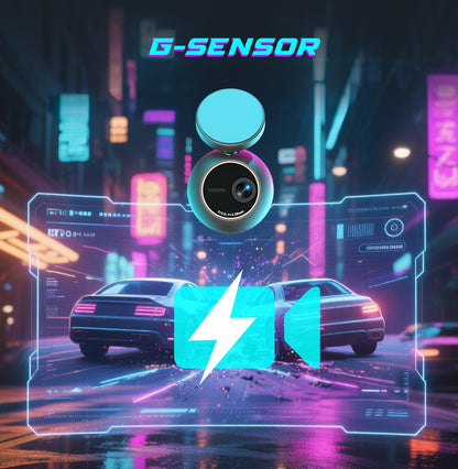 Dash Cam KAWA MINI ORB Tiny Video Recorder 2K Car DVR,Voice Control Car Camera,360° Rotate,180° Video Flip AUTO Dash Camera