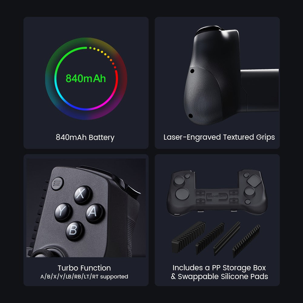 GameSir X5s Phone Gamepad for Android iOS Nintendo Switch 2/1 PC Wireless Controle Tri-mode Connectivity Hall Effect Sticks