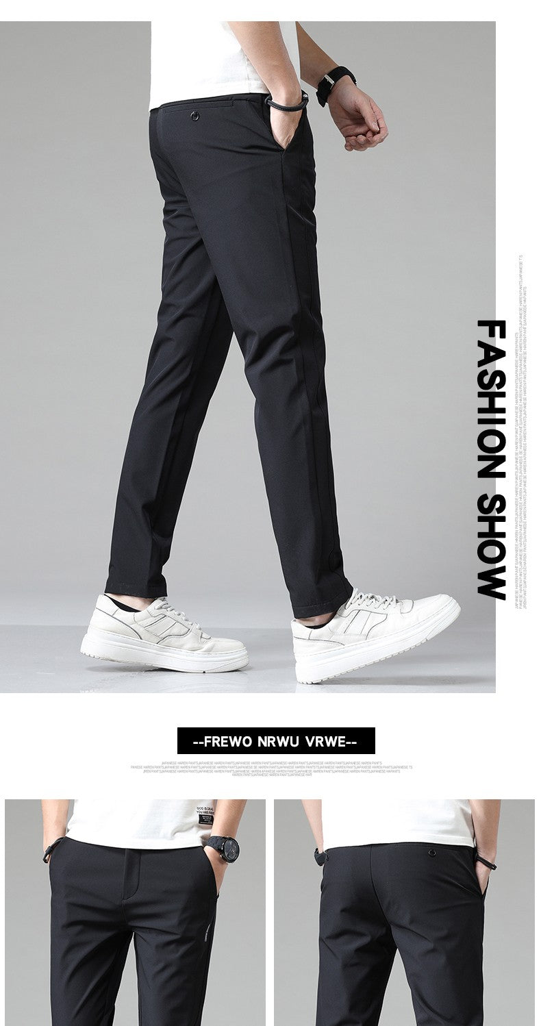 5 Colors Spring Summer Ultra-thin Men's Stretch Slim Straight Casual Pants High Quality Fashion Breathable Golf Sports Trousers