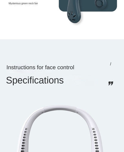 2025 Long endur New Mini Neck Mounted Fan Portable Bladeless Neck Rechargeable Air Cooler 3 Speed Mini Summer Sports Fan Outdoor