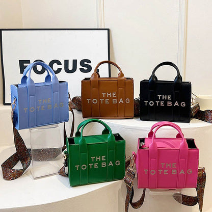 New printed letter tote bag, niche design handbag, European and American fashion crossbody bag, retro shoulder bag