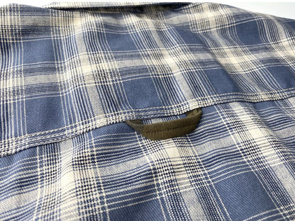 2025 Summer New American Retro Short Sleeve Lapel Plaid Cargo Shirt Men's Simple 100% Cotton Washed Single Pocket Casual Blouses