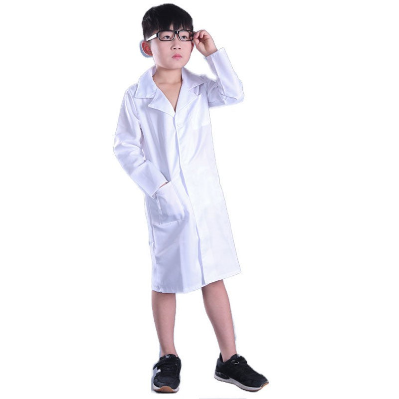 Science Lab Student White Coat Halloween Carnival Party Doctor Cosplay Costume Suitable For Height 100-170cm