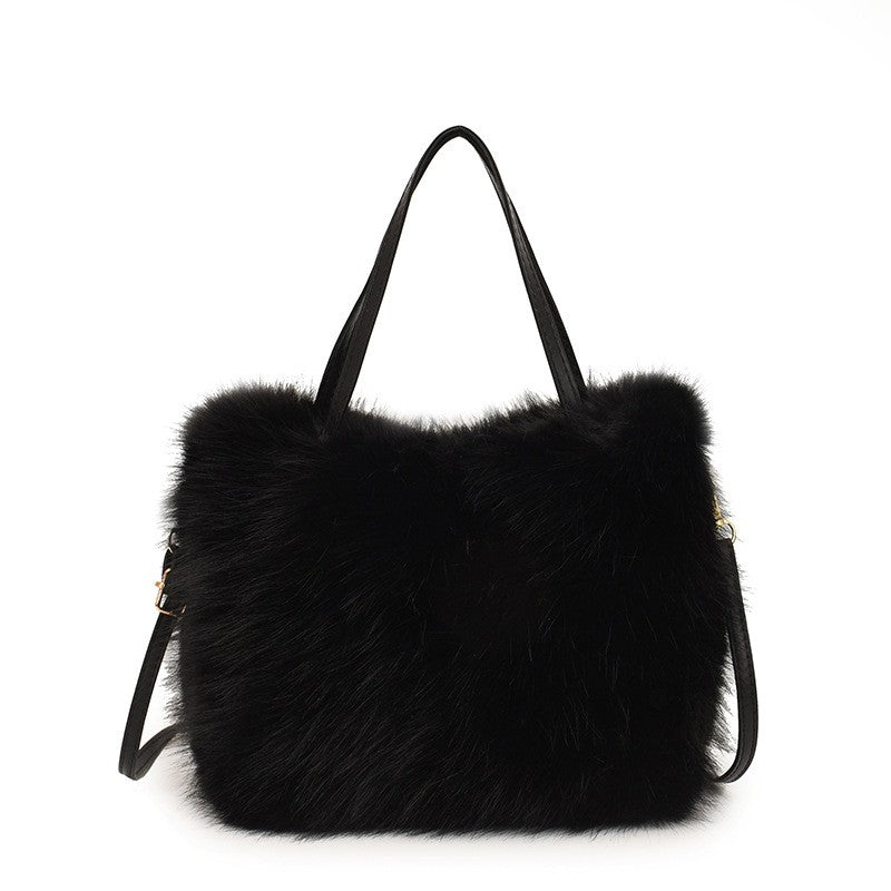 Solid Zipper Women's Shoulder Bags Ladies Bags on Sale 2024 High Quality Winter Milk Cotton Women's Handbags Fashion Soft Bolsos