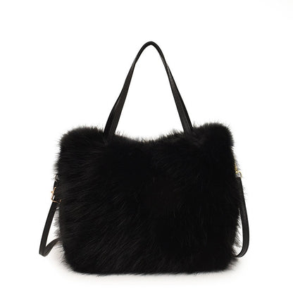 Solid Zipper Women's Shoulder Bags Ladies Bags on Sale 2024 High Quality Winter Milk Cotton Women's Handbags Fashion Soft Bolsos