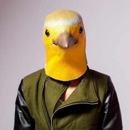 Halloween Costume Yellow Duck Head Party Animal Mask Cosplay Prop Latex Masks Green Fish Mask Funny Duck Bill Realistic Masks