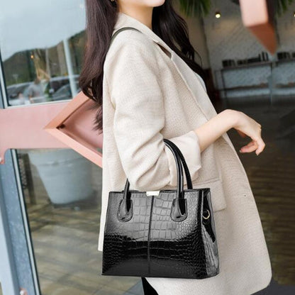 Ladies PU Leather Patent Leather Shoulder Crossbody Bag Women Luxury Designer Handbag Pruse Fashion Large Capacity Shopping Tote