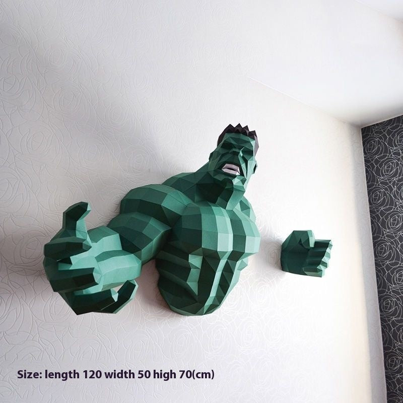 Homem Aranha Super Heróis Deadpool 3D Papercraft Modelo Escultura Faça Você Mesmo Hulk Brinquedos Artesanais Decoração de Casa Decorações de Parede de Corredor