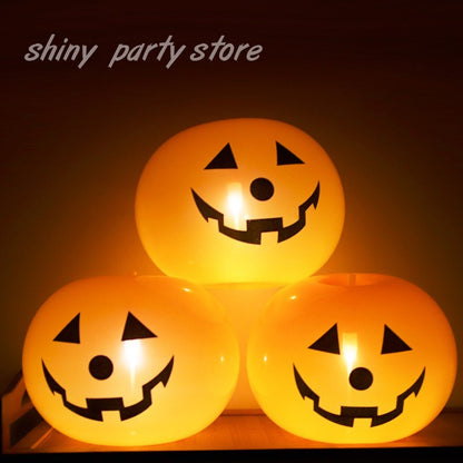 5/20pcs/Lot 10inch Halloween Pumpkin Luminous Latex Balloon Party Holiday Celebration Layout Expression Atmosphere Decor Props