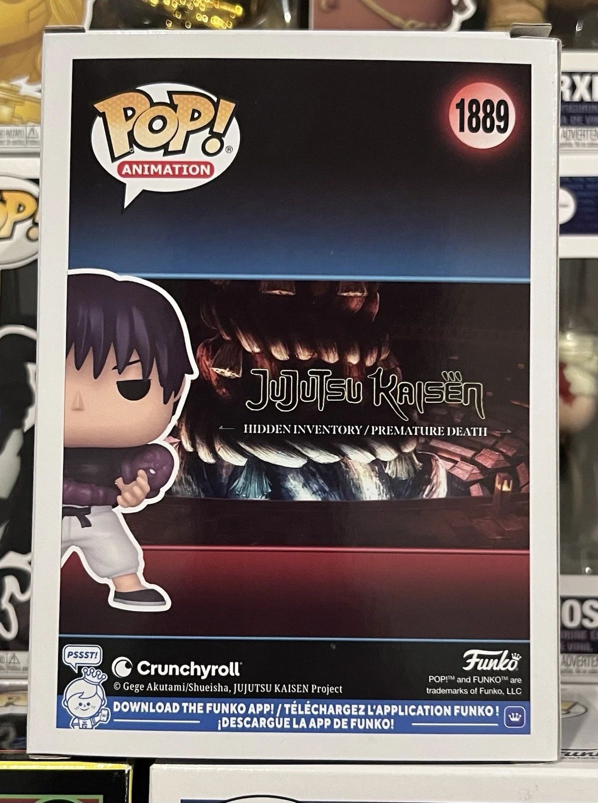 Funko Jujutsu Kaisen Anime Figure Pop Fushiguro Toji #1889 (Chase) Boneco de Vinil Colecionável Edição Limitada Modelo de Brinquedo de Presente