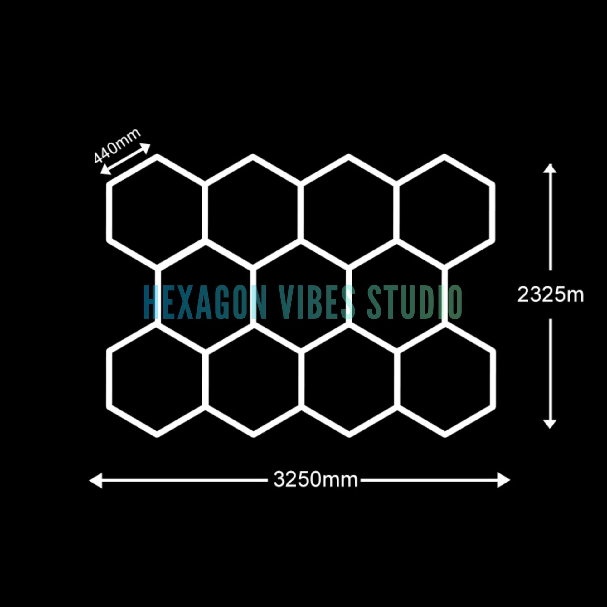 Garage Hexagon LED Light 50000H 6500K Ultra Bright for Home Gym Barbershop Car Detailing Bar Basement Workshop Ceiling Lighting