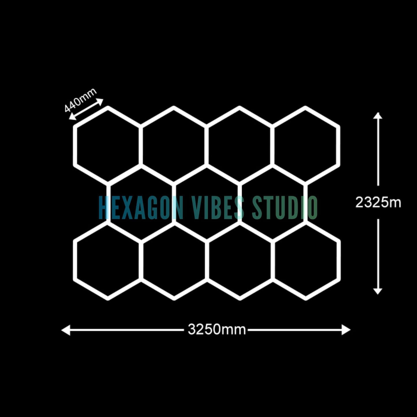 Garage Hexagon LED Light 50000H 6500K Ultra Bright for Home Gym Barbershop Car Detailing Bar Basement Workshop Ceiling Lighting