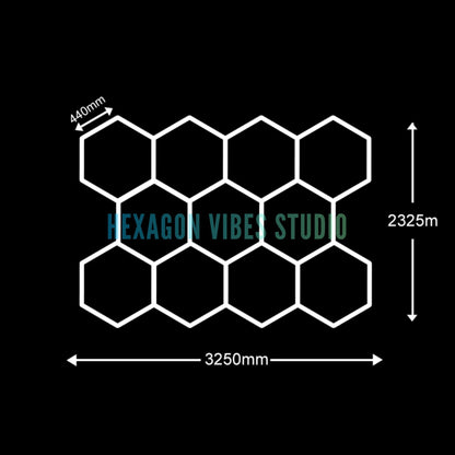 Garage Hexagon LED Light 50000H 6500K Ultra Bright for Home Gym Barbershop Car Detailing Bar Basement Workshop Ceiling Lighting