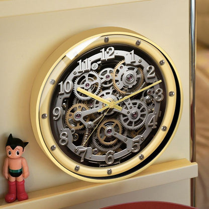 A European-style Retro Clock That Imitates A Mechanical Feel A Wall Clock for Home Use in The Living Room